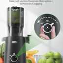 Juicer Machines, ECOSELF Large Feed Chute for Family Needs, Professional Hands Free Cold Press Juicer For Whole Fruits & Vegetables, Self Feeding for Juice Extractor Machine, Easy to Clean (Carbon Black)