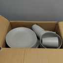 Homienly 40-Piece Wheat Straw Dinnerware Sets, Non Breakable Dinnerware, Cups, Plates and Bowls Sets for 8 - Microwave Dishwasher Freezer Safe, Grey (Gray)