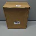 1.8 Gallon Bathroom Trash Can with Lid, Small White Stainless Steel Press Top Garbage Can, Removable Inner Bucket, Includes 60 Trash Bags