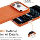 Magnetic for iPhone 17ProMax Case with Card Holder [Compatible with MagSafe] [Military-Grade Drop Protection] [Slim Suede Leather case] Anti-Scratch Microfiber Lining Case 6.9"