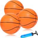 Mini Basketballs 3 Pack - 7inch Small Basketball Size 3 Set with Pump Needle - Ideal for Mini Hoop, Outdoor & Indoor Play - Kids Basketball Party Favors (Orange)