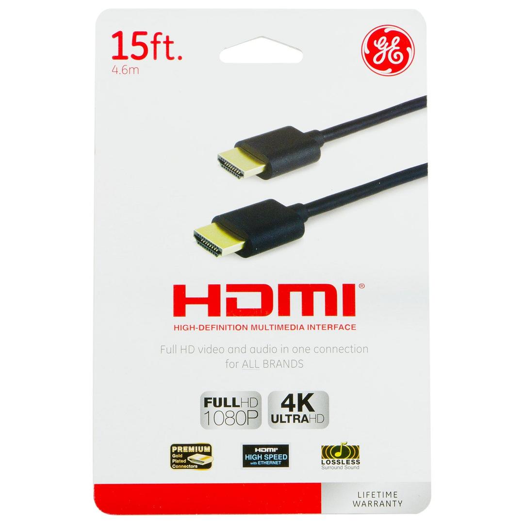 GE 15ft. HDMI Cable with Ethernet