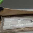 Cordless Vinyl Mini L Blinds 52" W x 48" H, 1" Slat White Horizontal Windows L Blind for Door, Shades, Camper, Light Filtering, Interiors, Arrive 1/2 Inch Narrower Indoor
