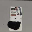 CSX Ankle Socks, Arch Support Compression, Men and Women Low Cut Fi (Small, Black on White)