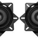 uxcell 6.5" Bar Stool Swivel Replacement, 360 Rotation Lazy Susan Turntable, Square Semi-Ball Bearing Seat Swivel Base Mount Plate for Recliner Chair or Table, Black (160x1.5mm)