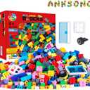 1500 Pieces Building Bricks for Kids with Doors, Windows, Wheels, Tires, Axles, Classic Building Bulk Blocks Compatible with All Major Brands for Boys Girls Ages 3 4 5 6 7 8 9 10 Year Old