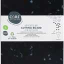 Recycled Plastic Cutting Board Sm with Non-Slip Footing - White Confetti on Black, 8 x 12 Inch