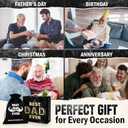 Christmas Dad Gifts from Daughter Son - Beard Kit for Men Grooming and Care with Brush, Comb, Scissors & Storage Bag - Best Dad Ever Gifts for Dads Father Stepdad, Beard Growth Kit for Men