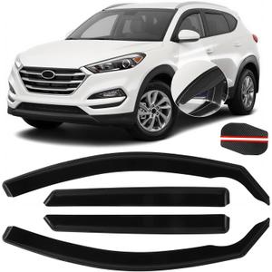 in-Channel Window Rain Guards Fit for Hyundai Tucson 2016 2017 2018 2019 2020 2021, Smoke Tinted Side Wind Deflectors, Vent Window Visors Shades Shields-4 Pieces
