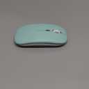 AIKOKOK Wireless Bluetooth Mouse - Rechargeable Laptop Mice - with LED Lights, Dual Mode(Bluetooth 5.2 & Portable USB 2.4G) Connection, Silent Computer Mouse for Laptop, iPad, Tablet, MacBook, & PC (Green)