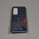 Janmitta Compatible with Samsung Galaxy S25 Plus/S24 Plus Case Built in Slide Camera Lens Cover+Screen Protector+Finger Ring Holder Kickstand,Heavy Duty Shockproof Full Body Phone Cover,Blue