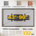monTEK Long Arm TV Wall Mount for Most 43-90 Inch TVs, 42.5 Inch Long Extension TV Mount Swivel and Tilt, Full Motion Wall Mount Tv Bracket Fit Max VESA 800 x 400mm, Up to 132 lbs, 16,18 Studs