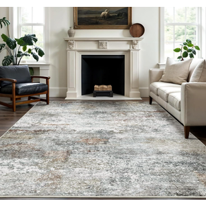 Washable Rugs 8x10, Abstract Large Area Rugs for Living Room, Rust
Non Slip, Soft & Lighweight, Folable, Stain Resistant Low Pile Modern Carpet Rugs for Bedroom, Kitchen, Dining Room Home