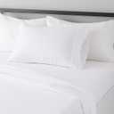 Amazon Basics Lightweight Super Soft Easy Care Wrinkle Free Microfiber 3 Piece Bed Sheet Set with 14-Inch Deep Pockets, Twin, Bright White, Solid, Kids, Men & Women Bedding