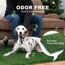 HQ4US 4LEGS Artificial Grass, Dog Pee Grass Pads for Dogs Potty, 2PCS Odor Free Fake Grass for Dogs Large 3222 with Countless Drainage Holes, Dog Potty Grass Hemmed Edge Realistic