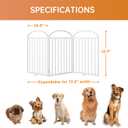 SNUOWU 3 Panles Full Matel Freestanding Dog Gates, 72" Extra Wide 32" Tall Free Standing Dog Pet Gate for Indoor & Outdoor. Foldable Pet Fences for Doorways, House, Stairs, Porch, Deck, Yard