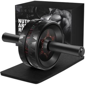 AB Roller Wheel - Ab Roller for Abdominal Workout and Core Strength Training, Portable Ab Wheel Roller Exercise for Men Women Fitness Lover, No Noise Ab Wheels with Thick Knee Pad for Home Gym &Travel