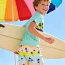Boys Short Sleeve Rash Guard Swimsuit Set with Swim Trunks for 4-12 Years | Boys Bathing Suits for Swimming, Surfing, Rafting, Kayaking, Diving, Fishing, Waterski, Swim Team, Swim Meets, Lounging, 4-5Y