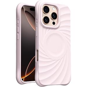 GUNPRIO Case for iPhone 14 Pro Max, Thin Slim Stylish Ripple Pattern Design, iPhone 14 Pro Max Protective Cover 6.7 inch, Pink, 6 Pcs