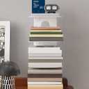 UMDONX Desktop Bookshelf Organizer Large Capacity Standing Desk Storage Rack for Books, Notebooks, Office Supplies & Decor  Easy to Assemble Space-Saving Book Organizer for Home & Office White