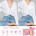 Stitch Gun for Clothes - Handheld Stitch Gun Quick Clothing Fixer - Tagging Gun - Includes 6 Needle, 1000 Black Fasteners & 1000 White Fasteners (Pink/Orange)
