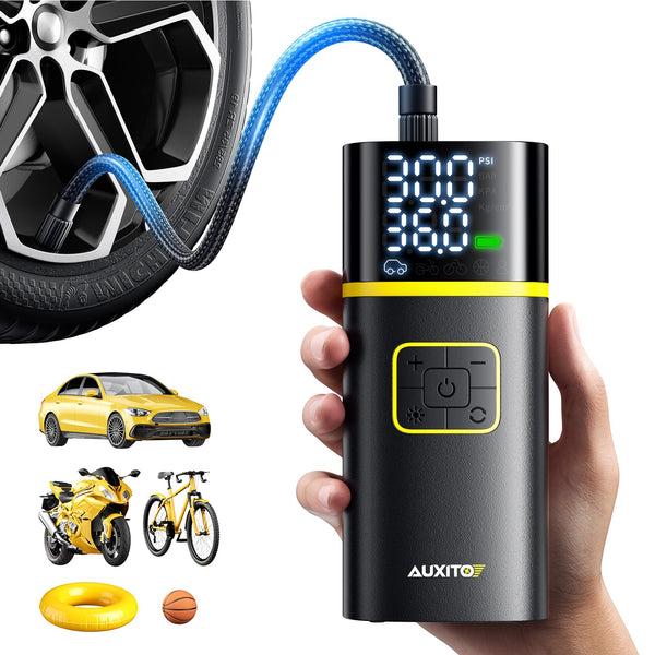 AUXITO A301 Portable Tire Inflator – 25s Quick Inflation, 150PSI for Cars, Bikes & More