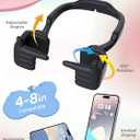 2 x Valentines Day Gifts for Teens Boy Girls Kids Cell Phone Stand: Patented Adjustable Shy Fingers Lazy Phone Holder for Desk Cool Gadgets Fun Gifts Valentines Gifts for Women Men Kids Him Her Son (1, black)