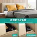 Vekkia King Bed Wedge Pillow for Headboard Gap/Bed Mattress Gap Filler Wedge,Bed Gap Filler Close Gap (0-6"),Stop Pillow Falling Down-Gray(76"x10"x6")