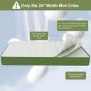 3" Mini Mattress, 38" Lx24 W Premium Foam Mattresses, Soft Pure Cotton Breathable Cover Fabric, Waffle Grid