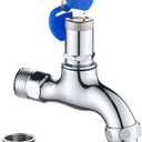 Outdoor Faucet with 1/2-Inch to 3/4-Inch Adapter and 2 Keys - Prevents Water Theft and Unauthorized Use