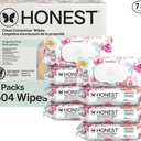 The Honest Company Baby Wipes for Sensitive Skin, Hypoallergenic, Fragrance-Free, Multi-Use, Rose Blossom Design, 504 Count (72 Count (Pack of 7))