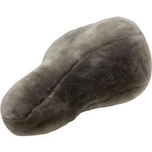 Yixasdw 12 * 12in Genuine Sheepskin Bicycle Seat Cover, Cushion Bicycle Seat Cover Sheepskin Cruiser with Sheepskin Bicycle Seat Cover/Pad Pure Wool Cushion (Dark Gray)