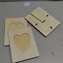 Heart Shaped Unfinished Wood Picture Frames for 4 x 6 Photos (5.9 x 7.9 In, 4 Pack)