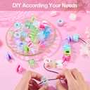Cheriswelry 100Pcs Acrylic Letter Beads Bracelet Bead Colorful Alphabet A-Z Plastic Loose Spacer Beads 20x14mm for DIY Necklace Keychain Lanyard Making Craft Hole: 3.5mm