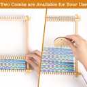 Lemonfilter Weaving Loom for Kids, 9" x 11" DIY Hand-Knitting Wooden Tapestry Weaving Loom Kit, Large Weave Frame for Adult and Beginners Handcraft Gift for Birthday Christmas
