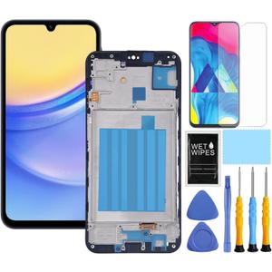 for Samsung Galaxy A15 5G Screen Replacement for Samsung A15 Screen Replacement with Frame kit for Samsung A15 4G / 5G A156u A156m s156vl A156w LCD Touch Display digitizer Assembly 6.6 Inch