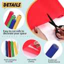 Skyygemm 4 Rolls Colored Bulletin Board Paper Nonwoven Craft Waterproof Fade Resistant Bulletin Board Paper Roll Bulk for Fall Art Decor Drawing Craft Painting(Rainbow Color,2 x 12 ft)