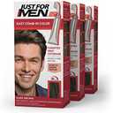 Just For Men Easy Comb-In Color Mens Hair Dye, Easy No Mix Application with Comb Applicator - Dark Brown, A-45, Pack of 3