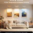 ZitoStory Plug in Picture Light for Wall, Modern Dimmable Picture Frame Lights with Remote LED Wall Art Lights for Paintings Gallery Dartboard (Gold, 24 inch)