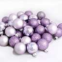 60ct Lavender Purple Shatterproof 4-Finish Christmas Ball Ornaments 2.5" (60mm)