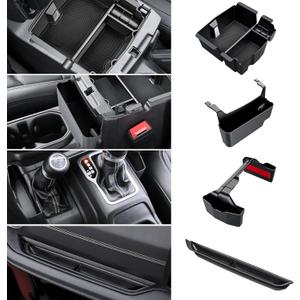 4PCS Center Console Organizer for 2024 2025 2026 Jeep Wrangler JL JLU 4XE and Gladiator JT Accessories Gear Shift Side Tray Organizer,Hanging Armrest Storage Box