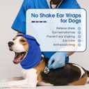Dog Calming Hoodie, Ear Muffs Noise Protection for Anxiety Relief, No Shake Ear Wraps for Dogs - Grooming, Bath, Blow Drying, Fireworks, Thunderstorms, Hematoma Ear Cover Head Wrap, Blue XL