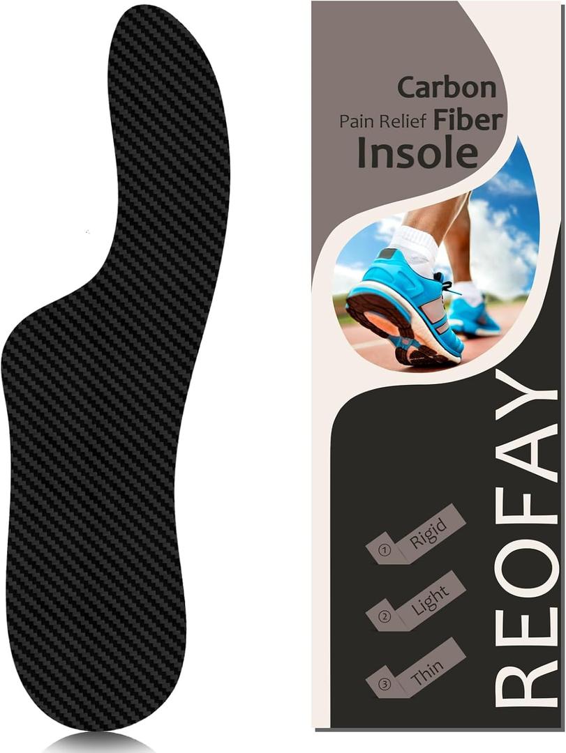 Mortons Extension Orthotic, Carbon Fiber Insole 1 PC Rigid Recovery Shoe Insert Plate for Men Women Morton's Toe, Turf Toe, Hallux Limitus, Hallux Rigidus, Arthritis, Broken Big Toe, 215 mm