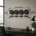 BBHORAIRE Black Time Zone Wall Clock, Silent Quartz Analog World Clock for Home or Office, Battery Operated, 32x12 Inch