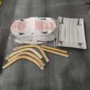 AMKE 4 in 1 Baby Bassinet with 5 Rocking Motion, Mutil-Function Electric Infant Sleeper with Timer and Weighing Mode, Remote Control, Built-in 12 Songs, Max. Weight 20 lbs Under 6 Months (White)