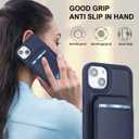 for iPhone 15 Plus Wallet Case magsafe Compatible with Card Holder for Women Men 2 in 1 Detachable Magnetic Shockproof Phone case Stand Leather Credit Card Slots-Blue