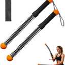 2PCS Weighted Ropeless Battle Ropes for Home Gym, Heavy Duty Arm Exerciser for Strength Training, Portable Battle Rope for Advanced Workouts and Core Muscle Building (Orange and Black 3)