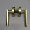 Goldenwarm 1 Pack Gold Door Handles Interior, Brushed Gold Privacy Lever Door Handle, Heavy Duty Interior Bedroom Door Lever Pack, Door Handles for Bathroom