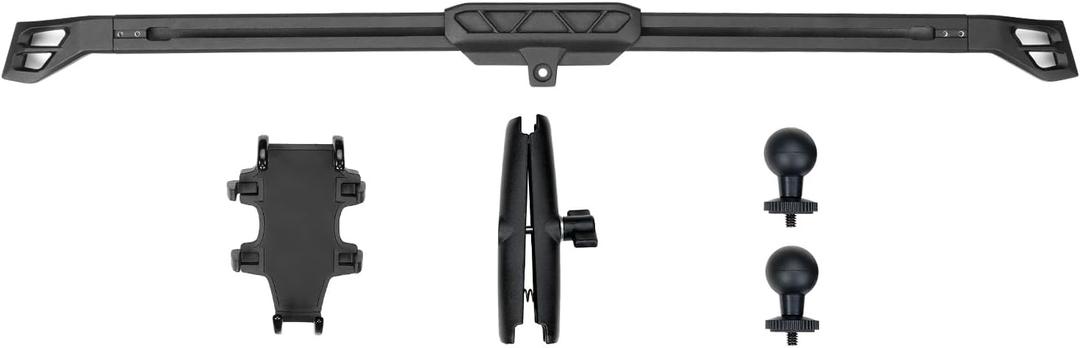 Mabett Upgraded Dashboard Phone Holder Mount for Ford Bronco 20212025, Aluminum Dash Multi-Function Bracket with 1 Phone Holder & 2 Ball Mounts, Easy Install Slide Rail System (Not for Bronco Sport)