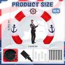 Gilprop 10 ft Nautical Party Inflatable Decorations with Build-in LEDs Blow up Arch Kit Outdoor Inflatable Archway Decorations for Yard Lawn Garden Party Decor